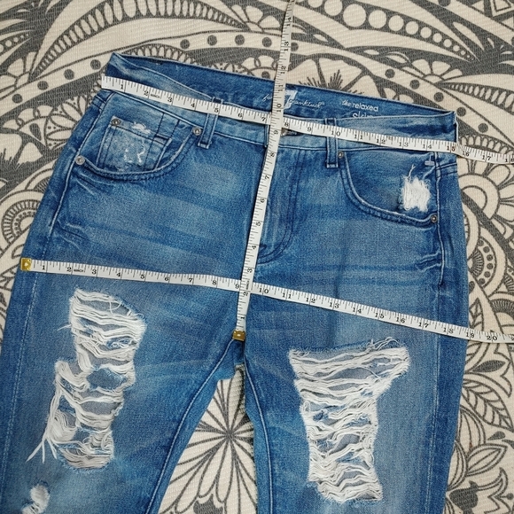 7 For All Mankind Relaxed Skinny distressed jeans 25 - Picture 13 of 14